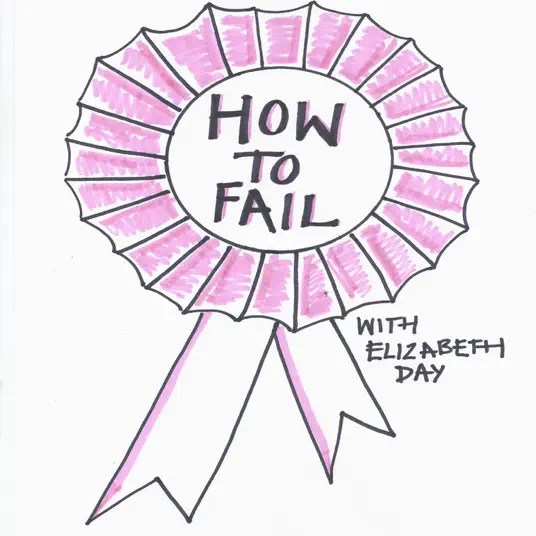 Podcast logo of a purple and white medal with the words 'How to Fail' written in the middle